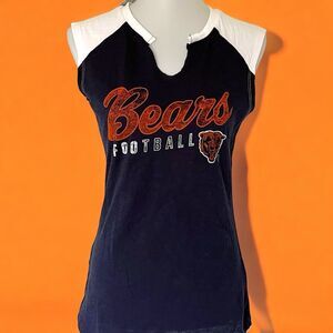 Women's Chicago Bears NFL Team Apparel Muscle Tank Top Sleeveless Tee Shirt M